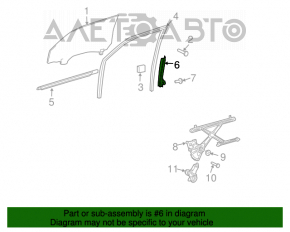 Geam ghidaj ușă dreapta față Toyota Sienna 04-10