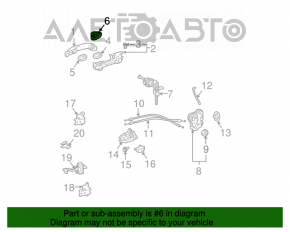 Заглушка ручки двери передняя левая Lexus RX300 RX330 RX350 RX400h 04-09