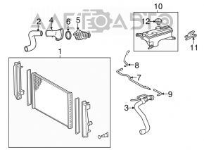 Recipientul de expansiune al sistemului de răcire Toyota Rav4 13-18 cu capac