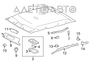 Plafonul de iluminare frontal pentru Lexus RX300 RX330 RX350 RX400h 04-09.