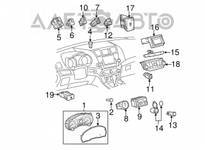 Кнопка открытия лючка бака Lexus RX300 RX330 RX350 RX400h 04-09