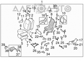 Controlul scaunului șoferului pentru Lexus RX300 RX330 RX350 RX400h 04-09 negru