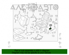 Controlul scaunului șoferului pentru Toyota Highlander 08-13, culoare bej.