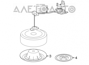 Protecția capacului roții de rezervă, micul inferior Lexus RX300 RX330 RX350 RX400h 04-09