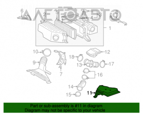 Coș de gunoi Toyota Highlander 08-10 hibrid, suportul este rupt.