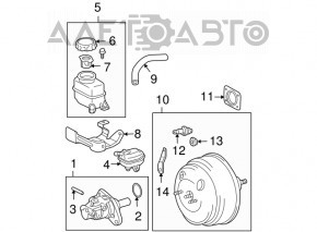 Главный тормозной цилиндр с бачком Lexus RX300 RX330 RX350 04-09