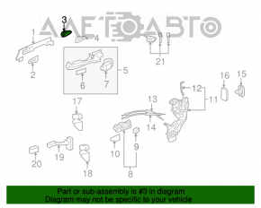 Capacul mânerului exterior stânga față Lexus LS460 LS600h 07-12 crom