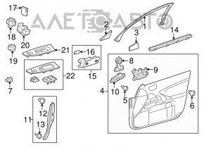 Capacul ușii interioare din față stânga de sus pentru Lexus IS250 IS300 IS350 06-13.