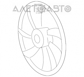 Paletele ventilatorului de răcire dreapta pentru Lexus ES350 07-12 cu motor mic.