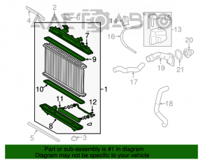 Radiator de răcire apă Lexus ES350 07-12