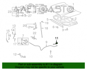 Ручка открытия замка капота салонная Lexus ES350 07-12 черная