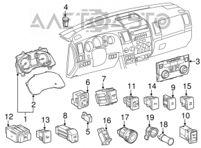 Senzorul de temperatură a aerului din interiorul cabinei pentru Lexus GX470 03-09