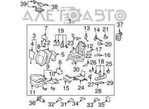 Водительское сидение Lexus ES350 07-09 с airbag, электро, память, подогрев, кожа черная