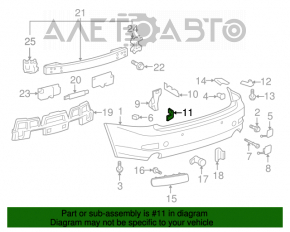 Suportul pentru bara spate stânga internă pentru Lexus IS250 IS350 06-13