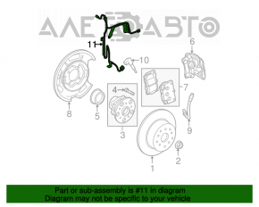 Cablu senzor ABS spate stânga pentru Lexus IS250 IS300 IS350 06-13