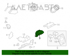 Panoul de instrumente pentru Nissan Leaf 13-17, negru.