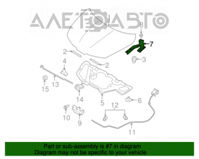 Петля капота правая Nissan Versa 1.8 10-12