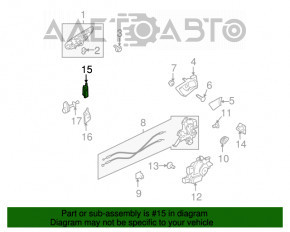 Buclele ușii din spate dreapta superioară Subaru B10 Tribeca