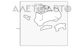 Panoul de instrumente Toyota Highlander 08-13, negru.