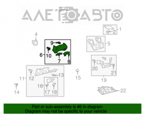 Panoul de instrumente al Toyota Highlander 08-13 are suporturile rupte și este crăpat.