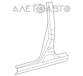 Стойка кузова центральная правая Toyota Rav4 06-12 long отпилена