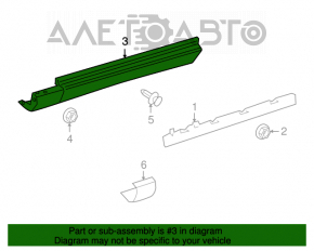 Pragul stâng Mercedes W164 ML 06-11 are suporturile rupte, zgârieturi.