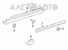 Prag dreapta Mercedes W164 ML nou original OEM