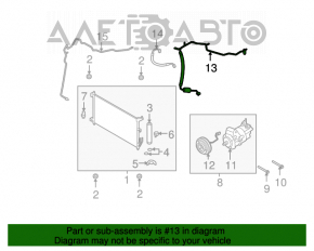 Трубка кондиционера компрессор-печка Nissan Versa 1.8 10-12