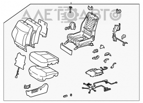 Водительское сидение Lexus ES300 ES330 без airbag, кожа серая