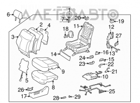 Scaunul șoferului pentru Lexus ES300 ES330 fără airbag.