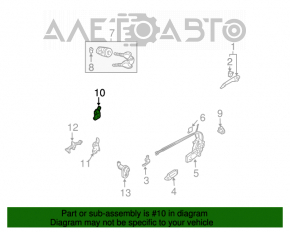 Buclele ușii din față dreapta superioară pentru Mazda6 03-08.