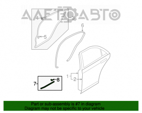 Garnitura ușii din față dreapta Mazda6 03-08