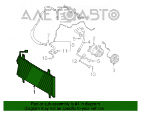 Radiatorul condensatorului de aer condiționat Mazda6 03-08 2.3