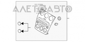 Capacul panoului audio si al climei pentru Mazda6 03-08