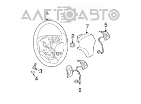 Кнопки управления на руле Mazda6 03-08 слом креп