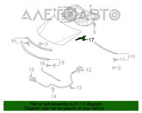 Bucla capotei stânga Mazda6 03-08