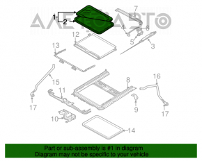 Geam asamblat Mazda6 03-08, perdea gri, pentru curățare chimică, zgârieturi.