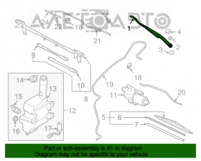 Поводок дворника левый Mazda6 03-08