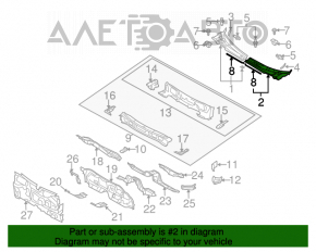 Grila stergatoarelor din plastic stanga Mazda6 03-08