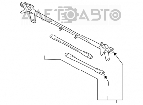 Trapezul de curățare a parbrizului cu motor pentru Mazda6 03-08.