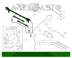 Trapezul de curățare a parbrizului cu motor pentru Mazda6 03-08.