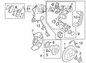 Senzor ABS spate dreapta Mazda6 03-08