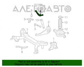 Maneta superioară transversală din spate dreapta Mazda6 03-08 are silentblocurile rupte.