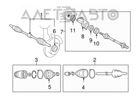 Ax cu roți față stânga Mazda6 03-08