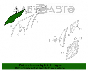 Стекло двери задней левой Mazda6 09-13