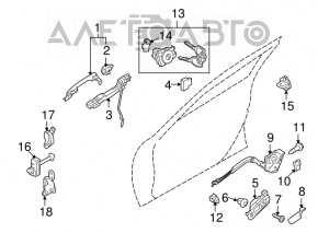 Manerul ușii exterioare față stânga Mazda6 09-13