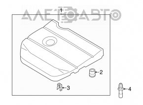 Накладка двигателя Mazda6 09-13 2.5