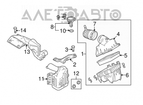 Воздухоприемник Mazda6 09-13 2.5