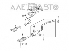 Tubul de admisie cu catalizator pentru Mazda6 09-13 2.5