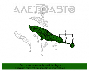 Colector de evacuare cu catalizator pentru Mazda6 09-13 2.5